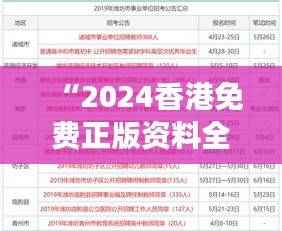 “2024香港免费正版资料全集，精准解读全新正品解析——SIH404.62揭秘版”