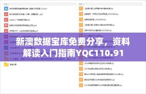 新澳数据宝库免费分享,资料解读入门指南YQC110.91