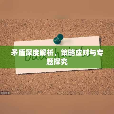 矛盾深度解析,策略应对与专题探究