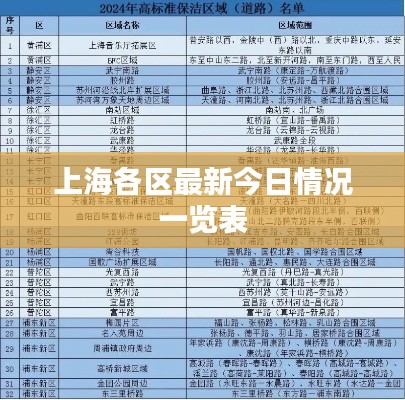 上海各区最新今日情况一览表